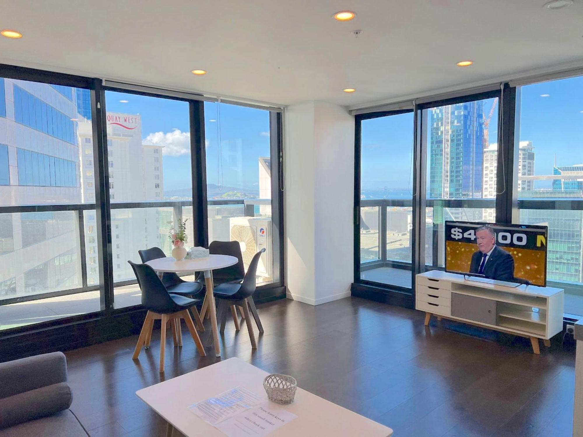 Gorgeous Seaview 2 Bedroom Apartment In Auckland Cbd Zewnętrze zdjęcie